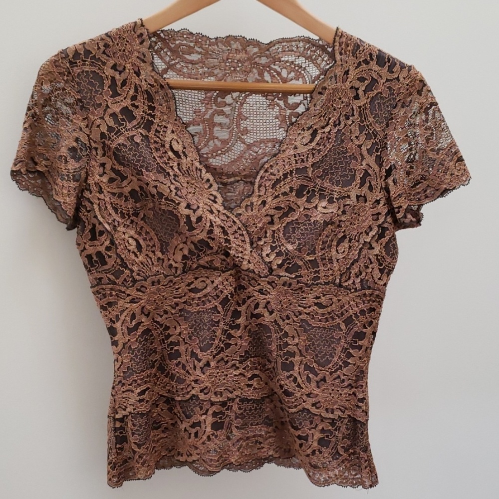 Lacy brown Kay Celine top
